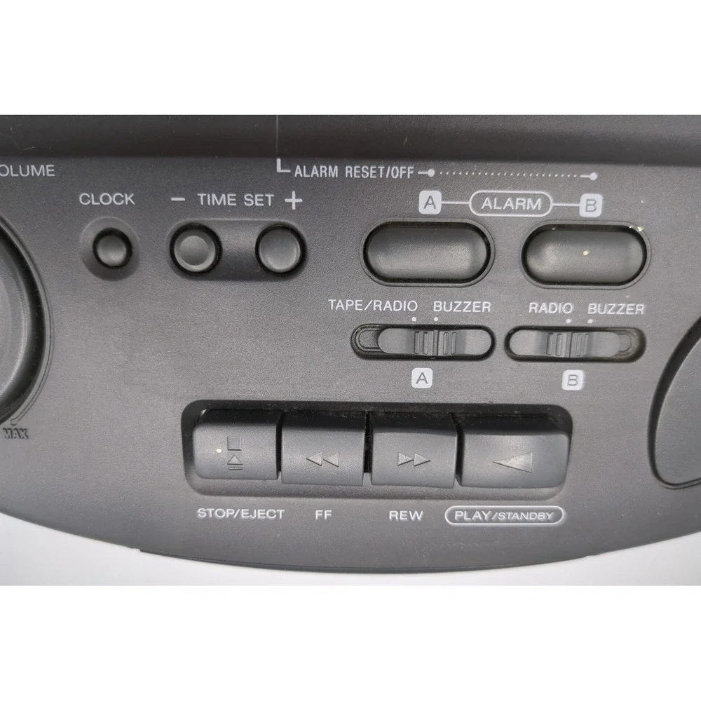 Sony ICFCS660 Dream Machine AM/FM Digital 2 Alarms Bass Green‎ LED Cass Broke